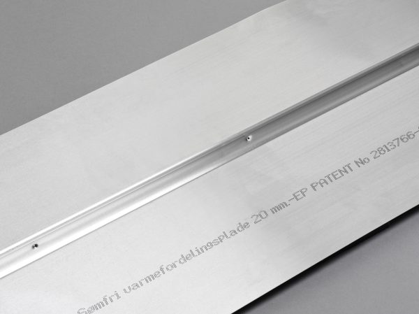Varmefordelingsplade i Aluminium til 20 mm slange